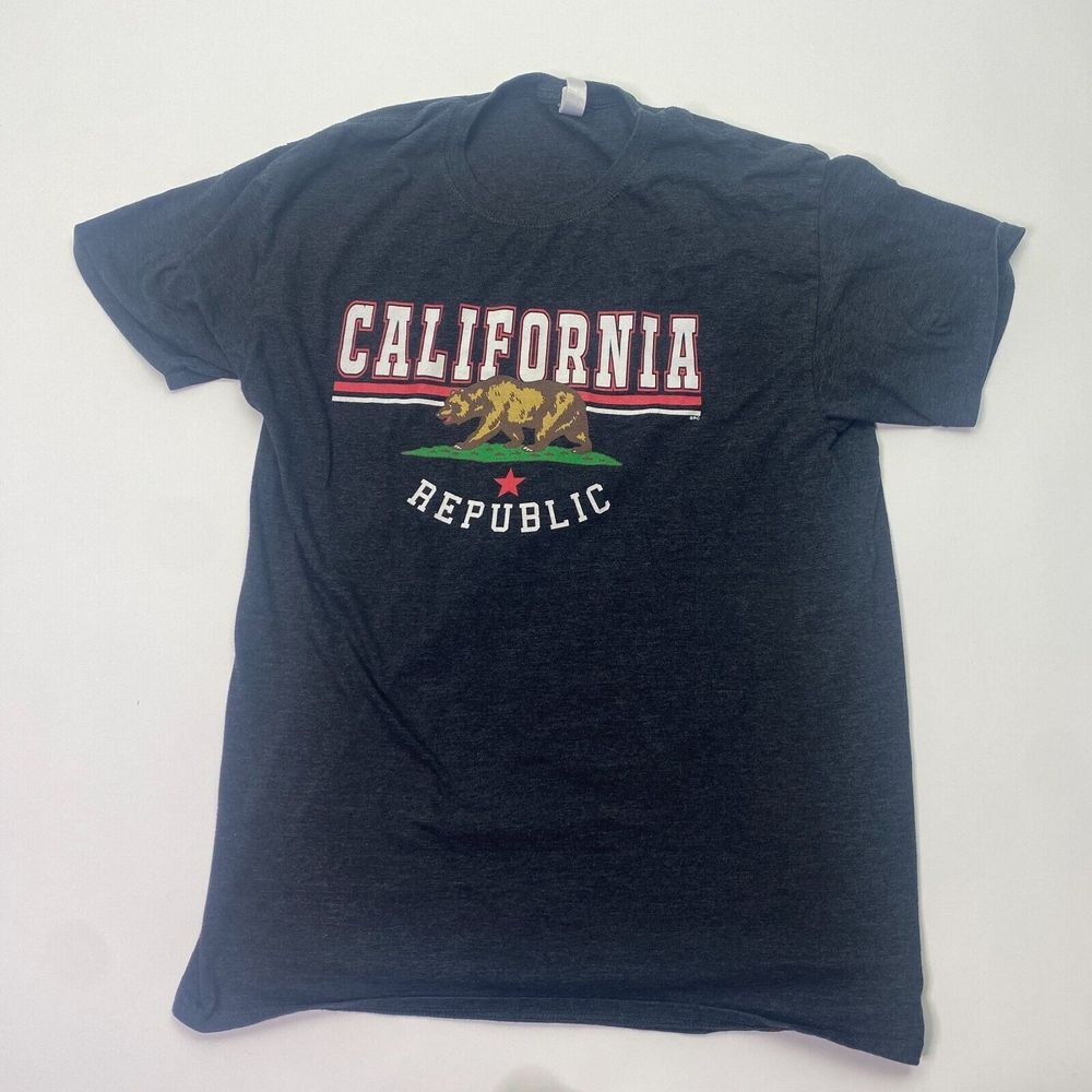 Jerzees California republic T-shirt‎ men's medium black